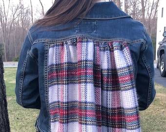 Upcycled denim jacket