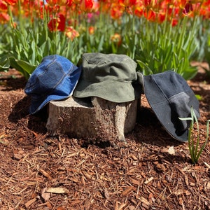 Recycled denim bucket hat