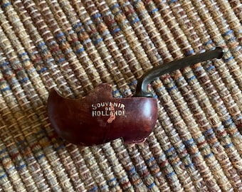 Vintage Souvenir de Hollande wood pipe - Dutch wooden shoe - Holland Collectable - Travel - Tobacciana
