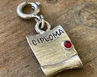 Vintage Monet Diploma Charm - Graduation Gift