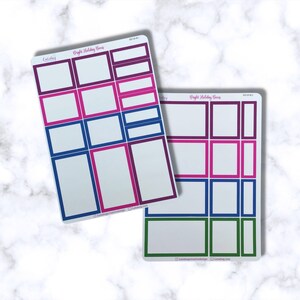 Bright Holiday, Functional, Classic Planner Box Sticker Kit