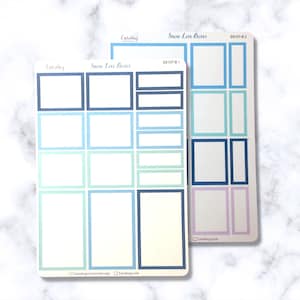 Snow Love Classic Vertical Weekly Planner Box Stickers