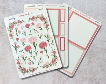 Kit decorativo e scatola di adesivi decorativi per plancia classica Carnation Love