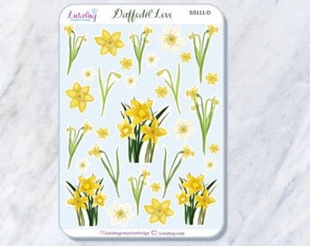 Narcis Love Floral Deco stickervel