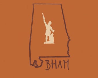 BHAM Vulcan on Men's Short Sleeve Performance Cotton Tee