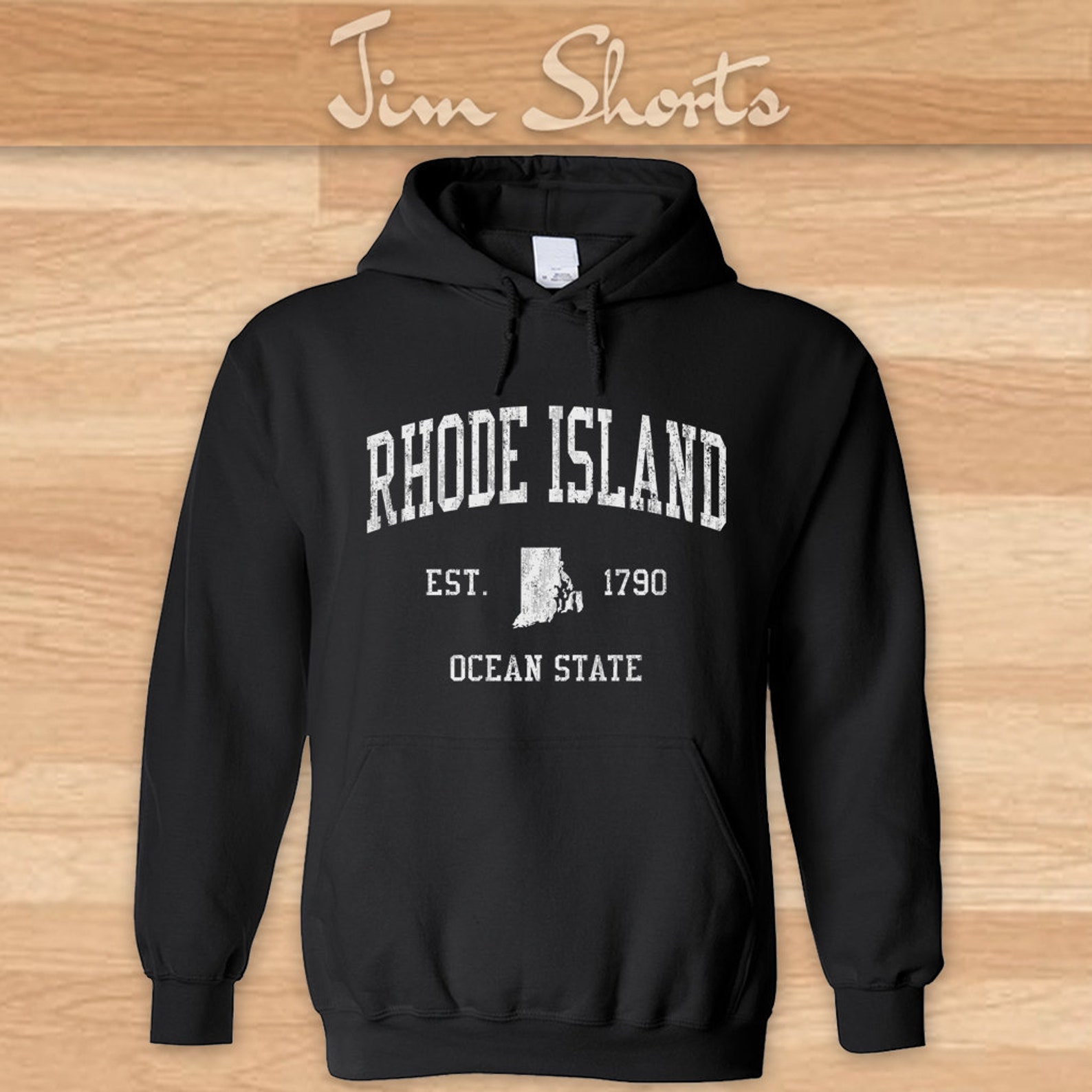 Rhode Island Hoodie Vintage Athletic Sports Design Hooded Etsy