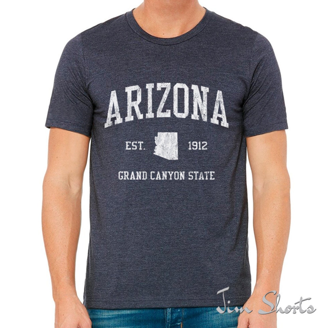 Arizona TShirt Vintage Athletic Sports Design Unisex Tee Etsy
