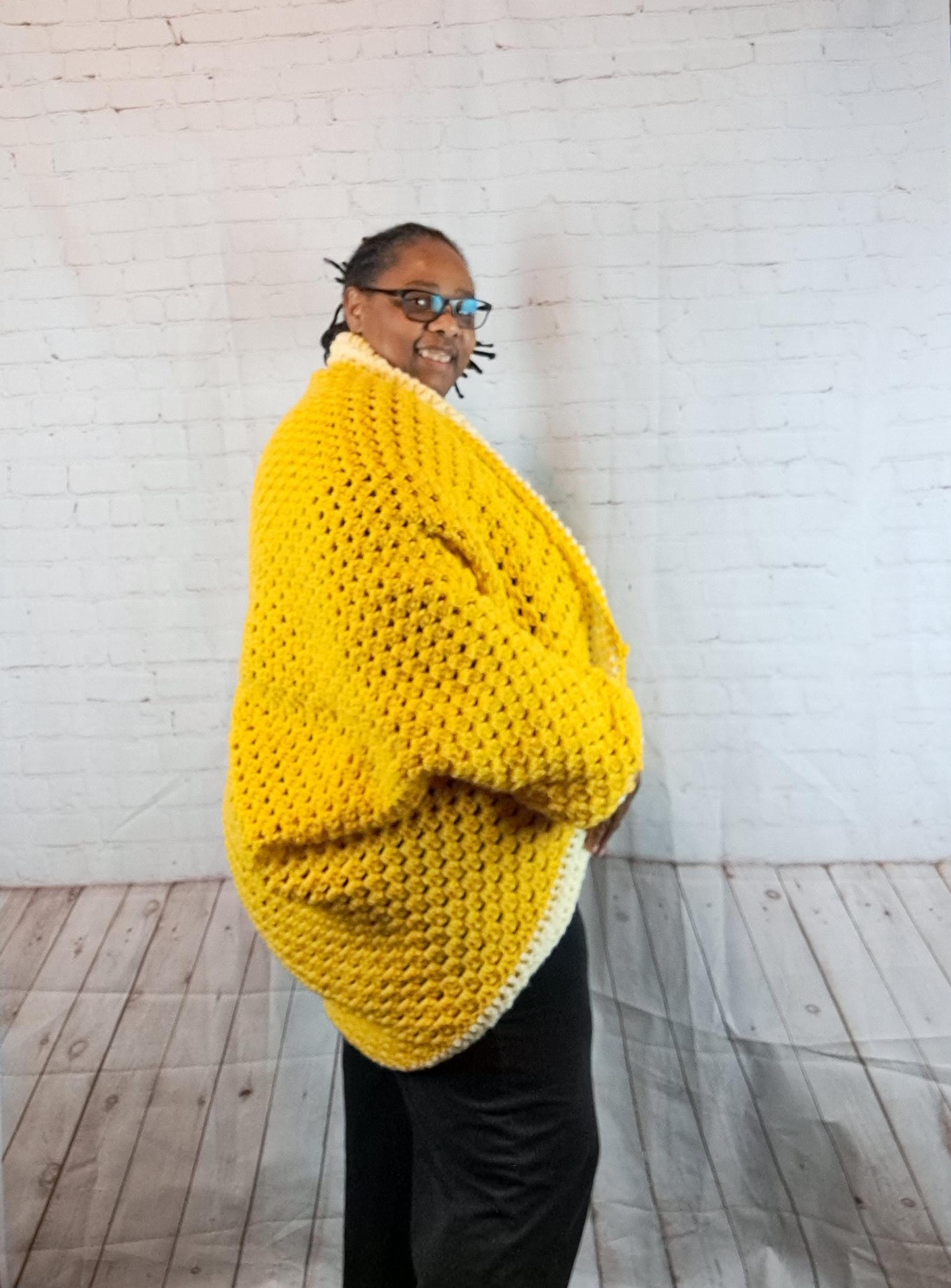 oversized shawl sweater