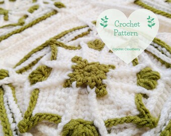 Smaragdgroen Oma Vierkant Patroon, Gehaakt Vierkant Patroon, Afghaans Blok, Haak Vierkant Tutorial