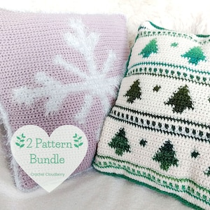 Christmas Crochet Cushion Pattern Bundle, Holiday Crochet Pillow Pattern Bundle, Christmas Decor, Winter Crochet, Winter Decor, Holidy Decor
