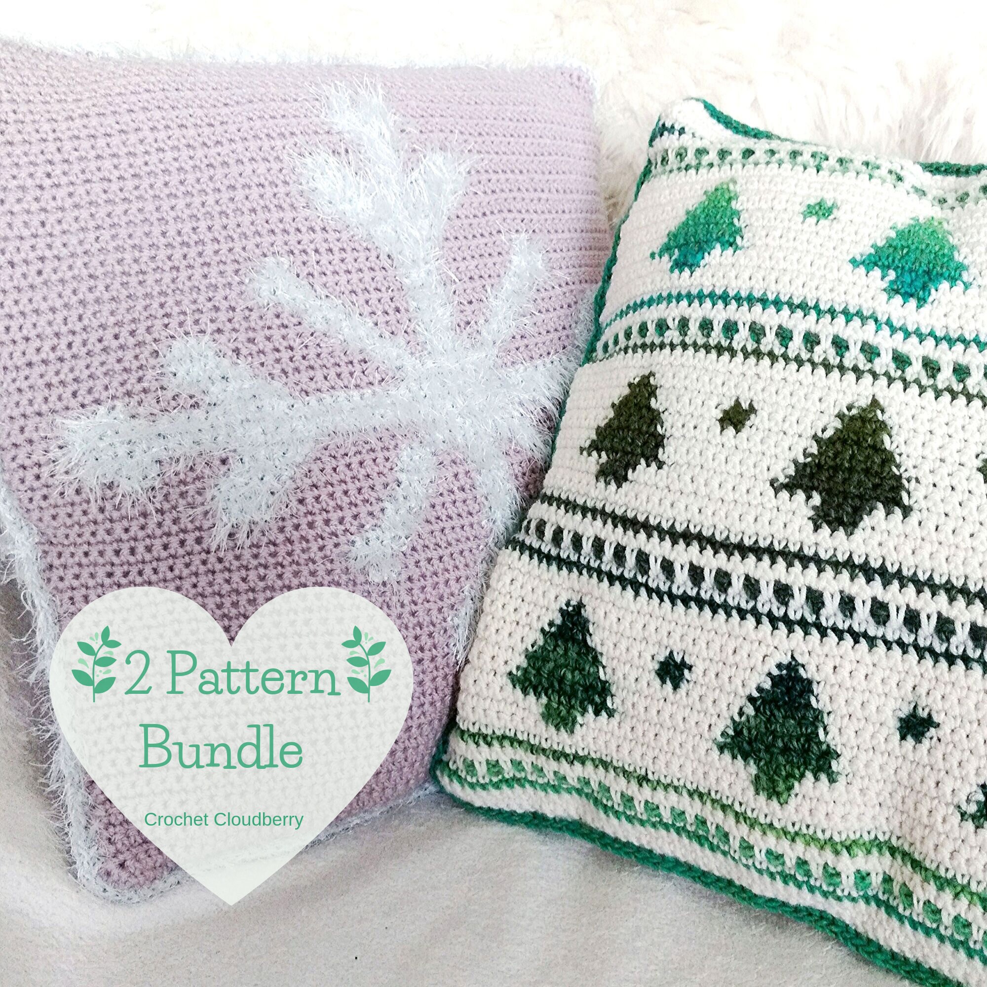 Christmas Crochet Cushion Pattern Bundle Holiday Crochet Etsy