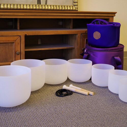 Chakra 18 Inch Crystal Singing Bowl Meditation Bowls With a Etsy