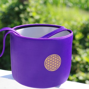 8 inch A note Crystal Singing Bowl case package, Meditation Bowls with a mallet & rubber ring