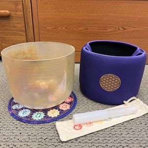 Alchemy Aurora Crystal Singing Bowl: 432hz C#-10, Sound Healing