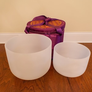 Handmade Chakra Bowl Set (7, 8, 9 inch) with Bags & Mallets