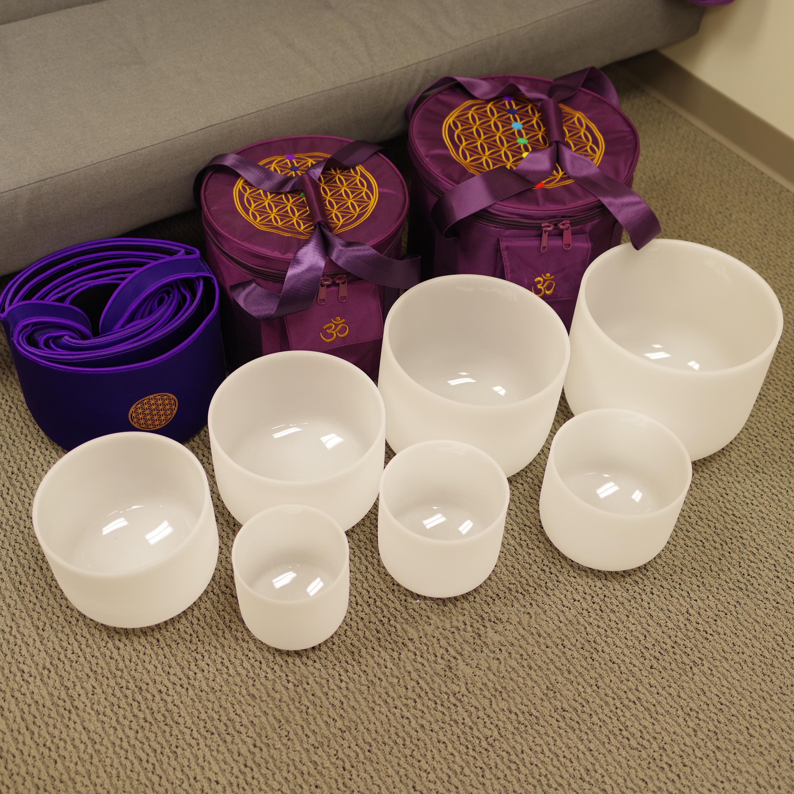 クリスタル シンギングボウル 432Hz セイクラルチャクラ Dノート 8インチ