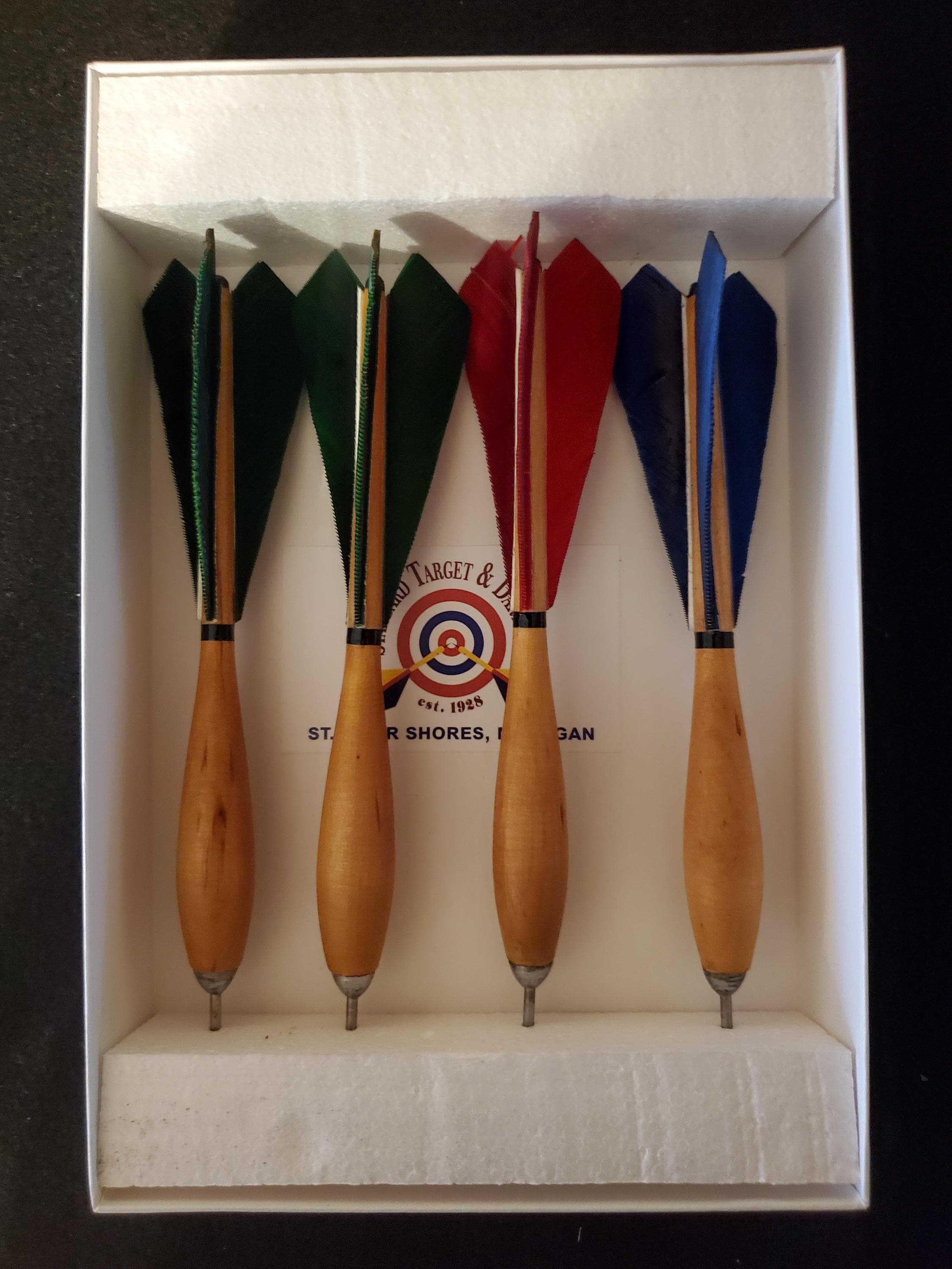 Wood Dartball Darts Large #2 Genuine Turkey Feathers - Etsy