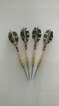 Belgian dart set (4) Genuine Turkey Feathers
