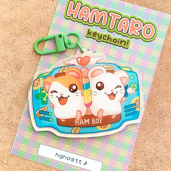 Hamtaro acrylic keychain | Hamtaro ham ham heartbreak double-sided charm 3''