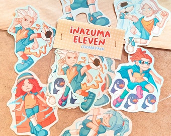 Inazuma eleven sticker pack, Mark Evans, Axel Blaze, Nathan Swift, Jude Sharp, Shawn Frost and Tori | stationary stickers, anime