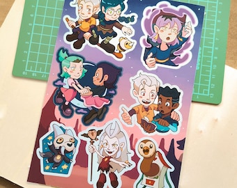 The Owl House sticker pack | Huntlow, Amity, Luz, Lumity, Eda, Gus, Hunter, King, Willow (A5)