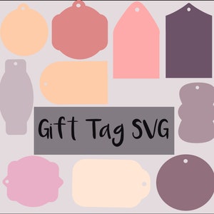 10 Gift Tag Template Shapes SVG Bundle. DIGITAL CUT files.