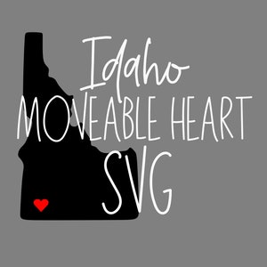 Idaho State SVG Datei - Idaho Bewegliches Herz SVG - State File. DIGITALE Plotterdatei