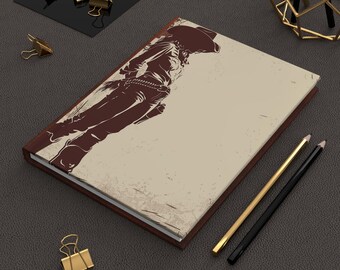 Cuaderno de tapa dura de vaquera: cuaderno de escritura del oeste