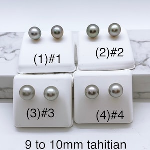 14kt Gold Fill Stud  Tahitian Pearls 9MM to 10mm