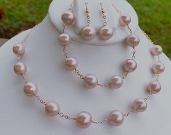Edison Pearl set or Necklace , Bracelet, earrings
