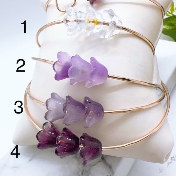 14kt Gold Fill Hawaiian Crown Flower Bangle 16 gauge