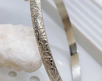4mm .925 Sterling silver Hawaiian style bangle