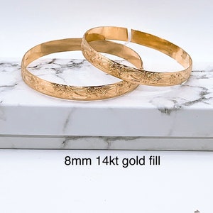 8mm Hawaiian 14kt gold fill Bangle