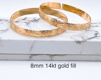 Bracciale hawaiano da 8 mm in oro 14kt