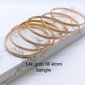 4mm Hawaiian 14kt gold fill Bangle