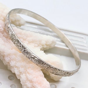 5mm .925 Sterling silver Hawaiian style bangle