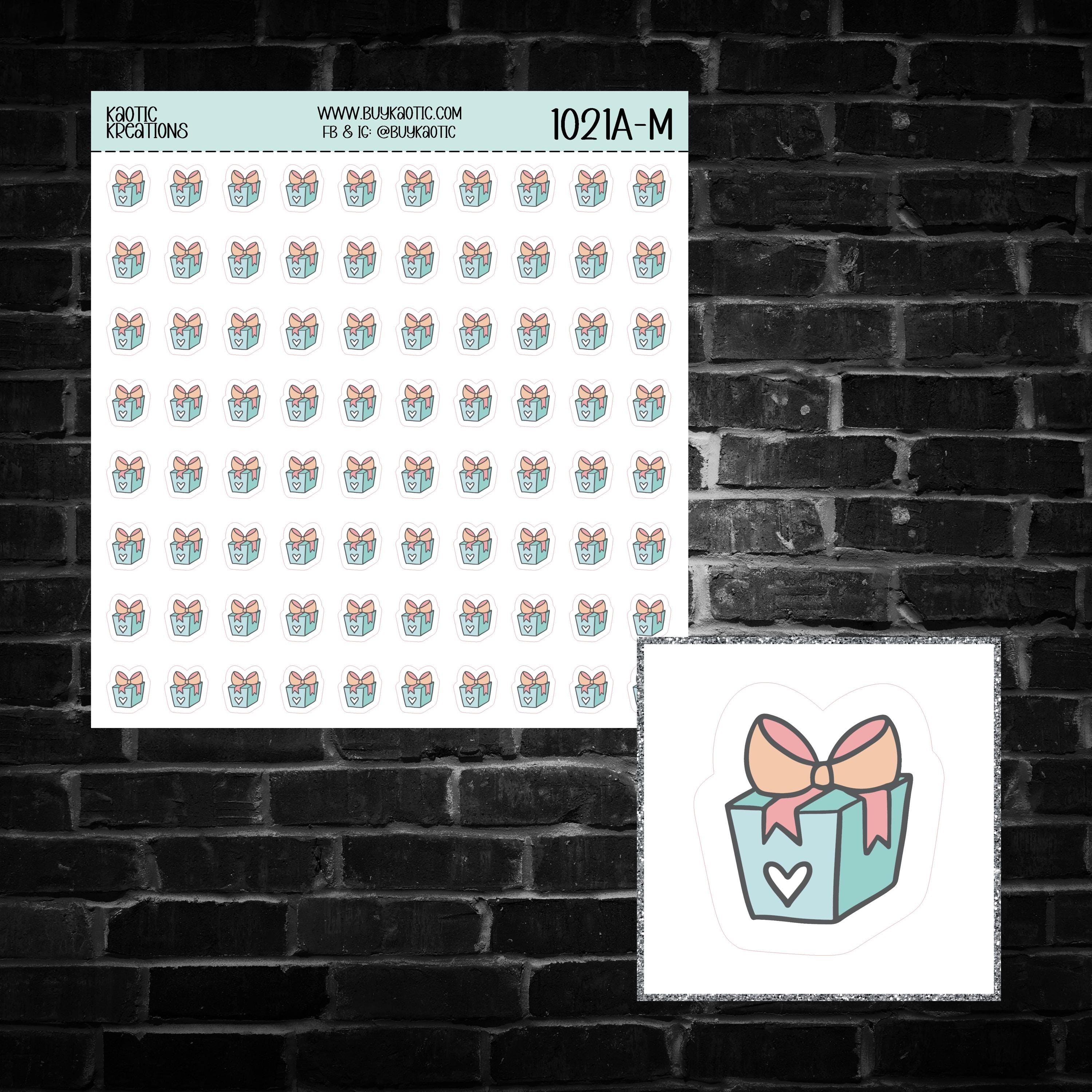 Gift Box Icon Sticker Sheet - Etsy