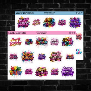 Happy Birthday Stickers