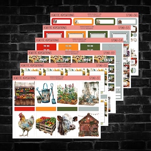 Farm Life Vertical Weekly Sticker Kit