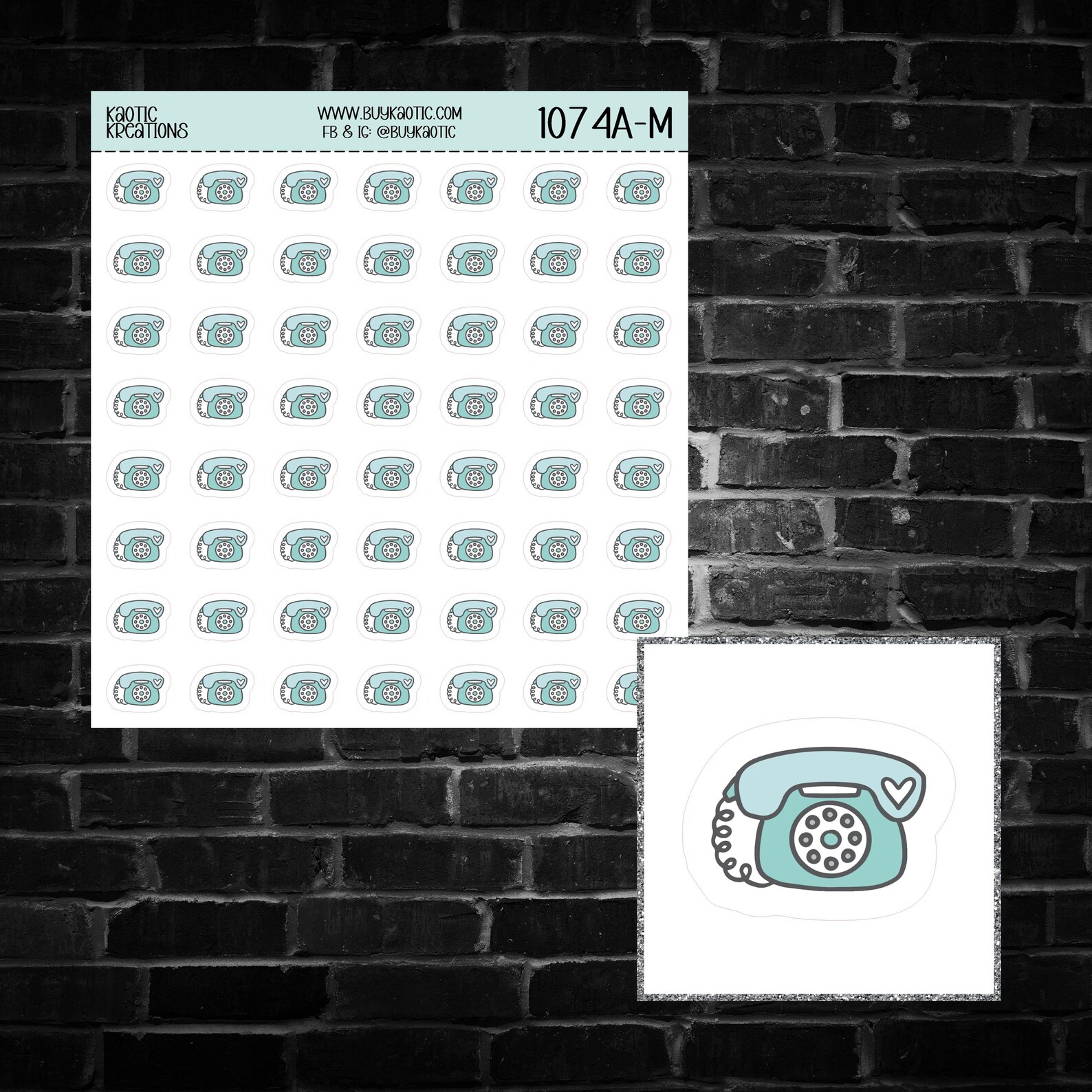 Phone Icon Sticker Sheet - Etsy