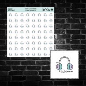 Headphones Icon Sticker Sheet