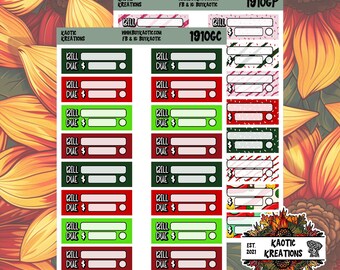 Tree Cakes Bill Due Planner Stickers