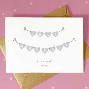 Wedding Card, Personlised Wedding Card, Just Married Card, Congratulations Wedding Card, Newlyweds, Wedding Day Card, UK