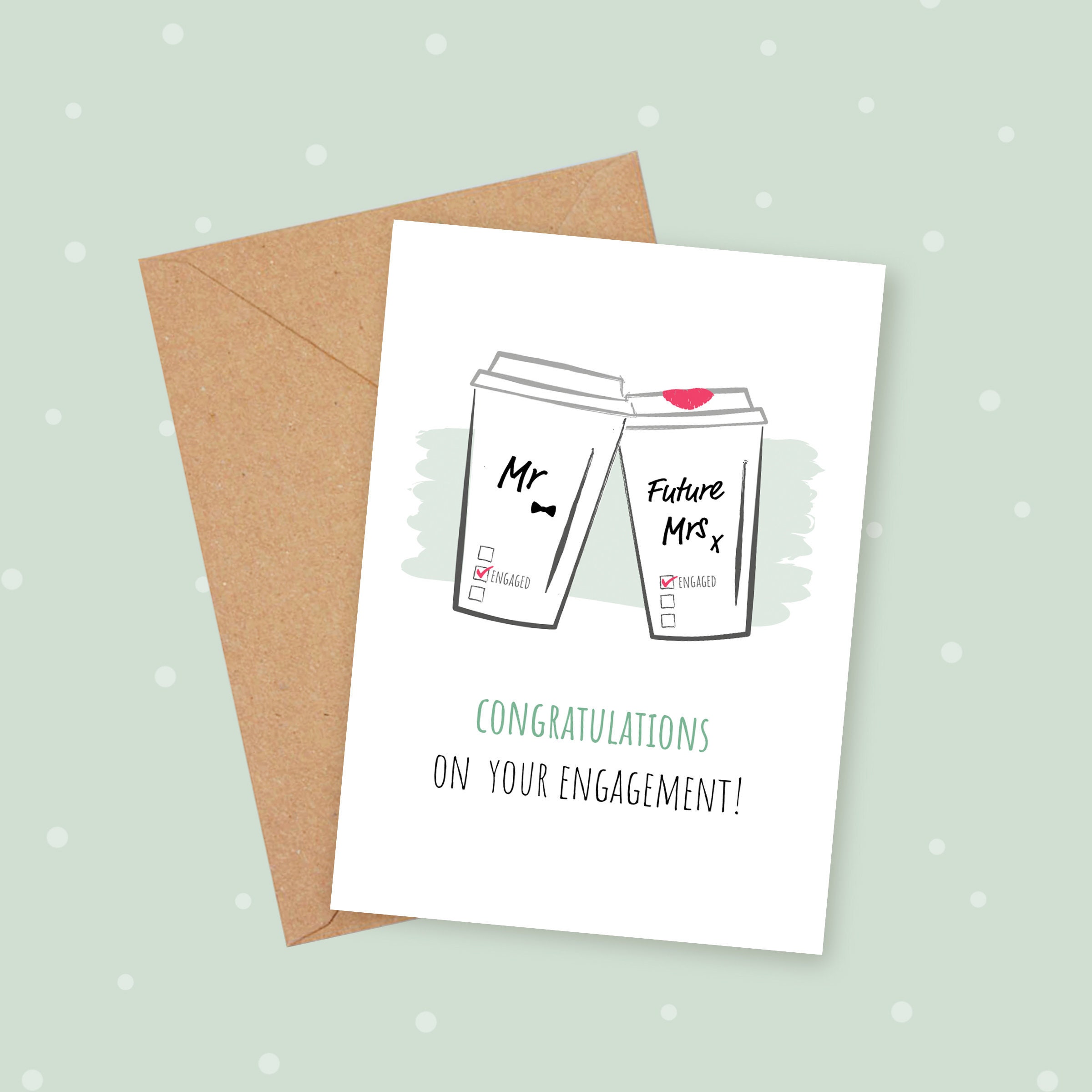 Engagement Card Funny Engagement Card Engaged Couple Etsy