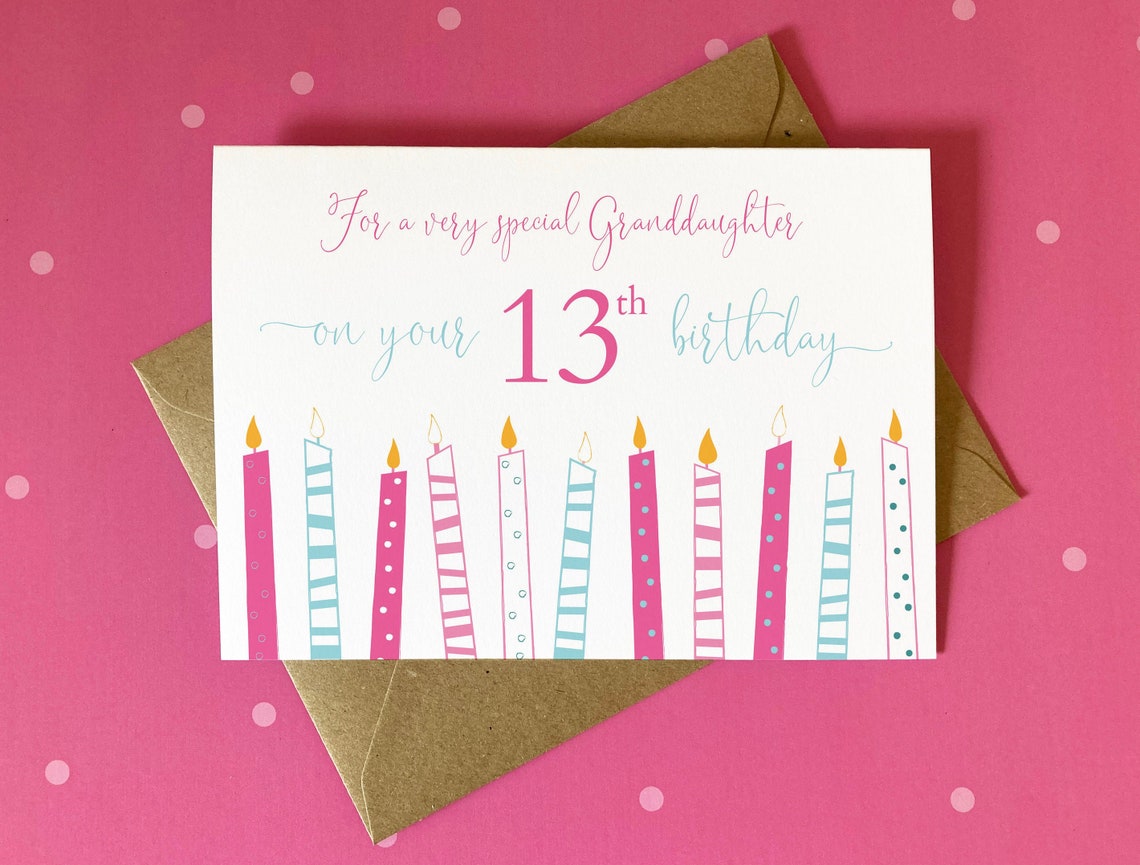 granddaughter 13th birthday card