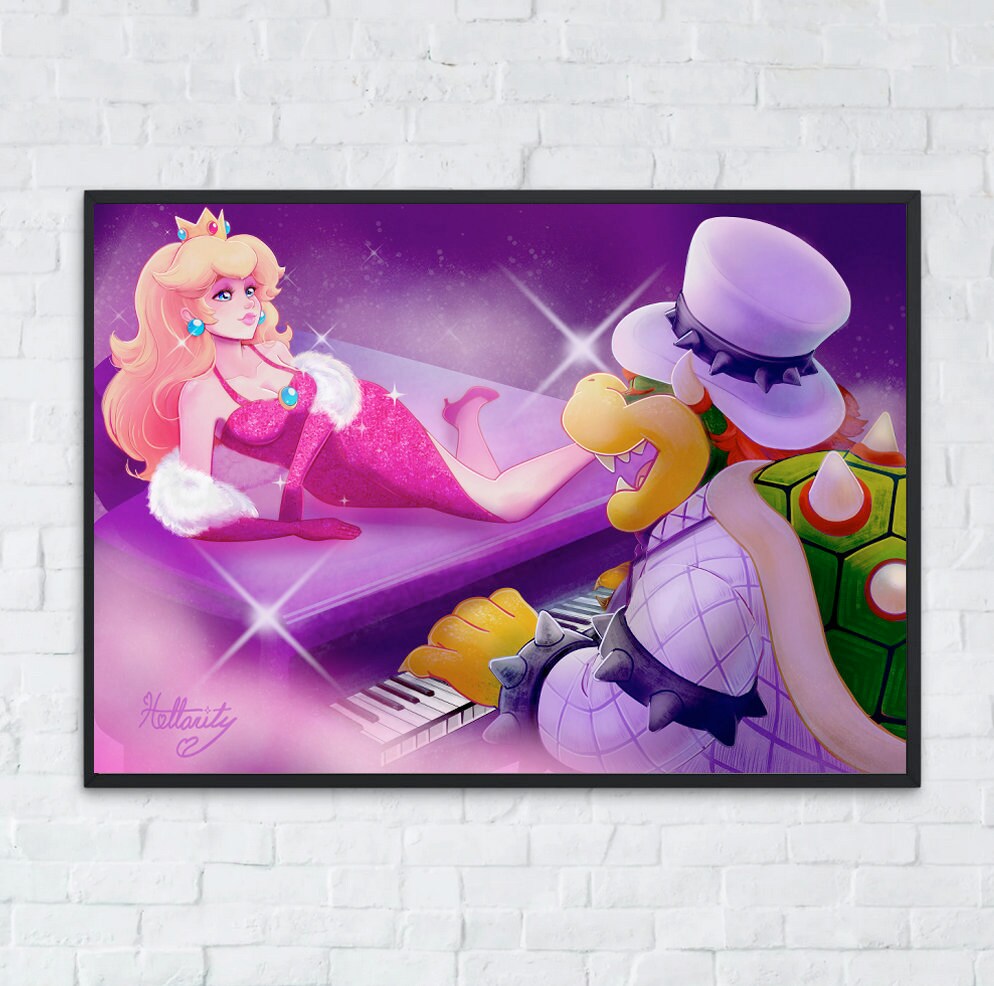 Peaches- Bowser and Peach Art Print