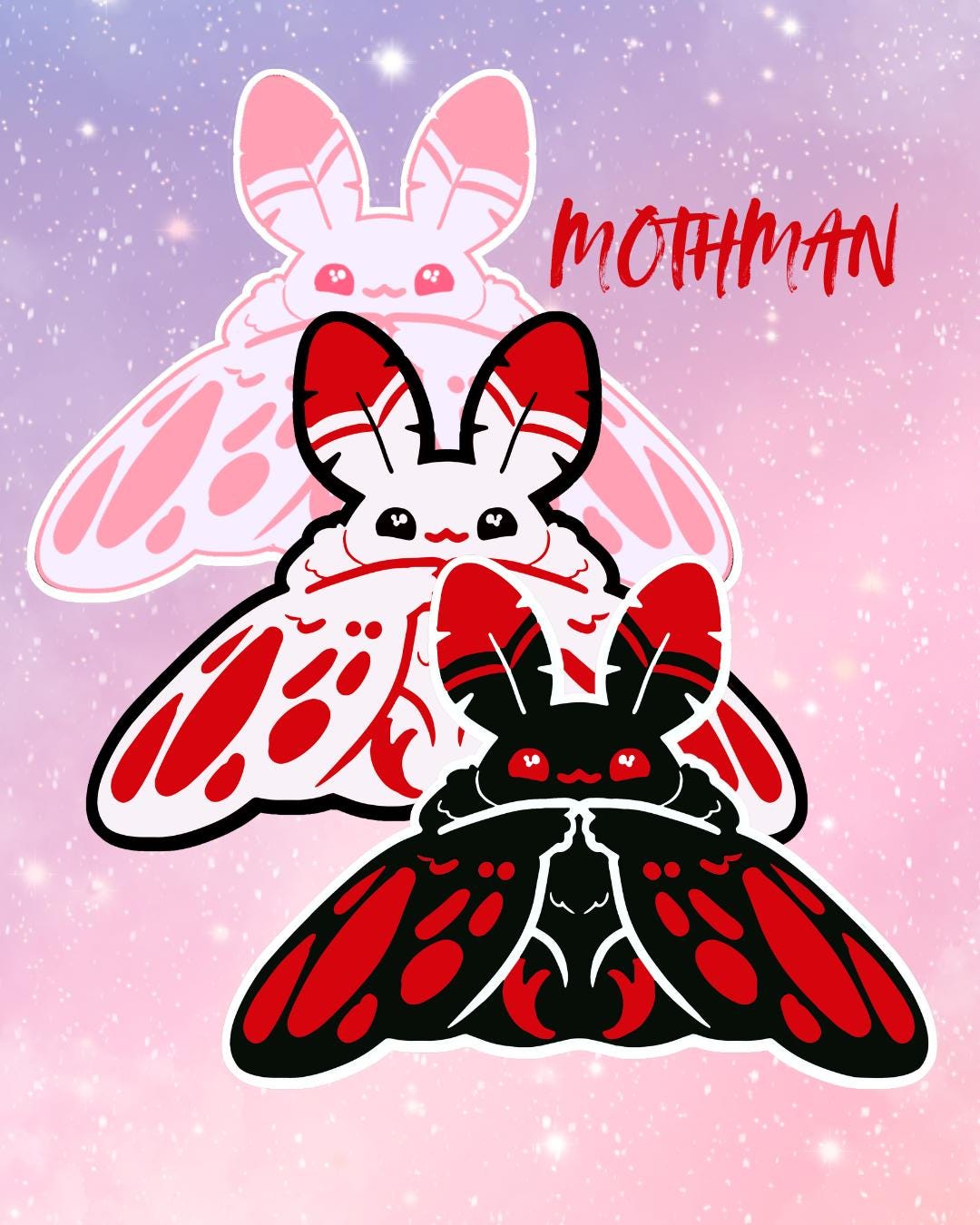 Mothman Stickers - Etsy