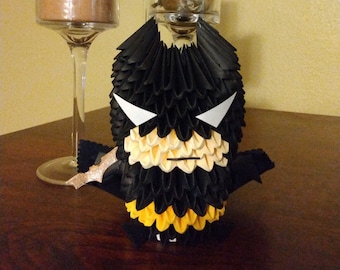 Handcrafted 3D Origami Dark Knight - Unique Paper Art for Superhero Fans, Home Decor, and Collectors