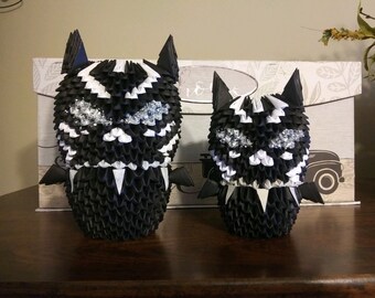 Handcrafted 3D Origami Panther King - Unique Paper Art for Superhero Fans, Home Decor, and Collectors