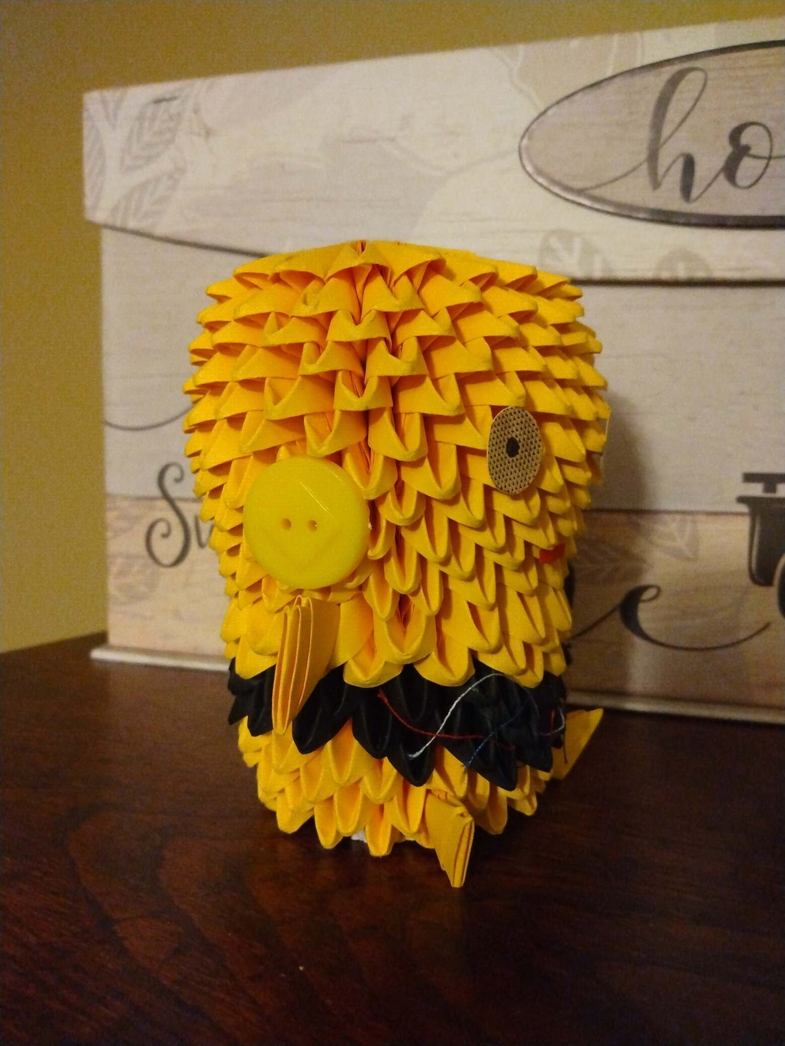 Ann Droid Rapping Paper Handcrafted 3D Origami Golden Droid - Unique Paper Art for Sci-fi Fans ...